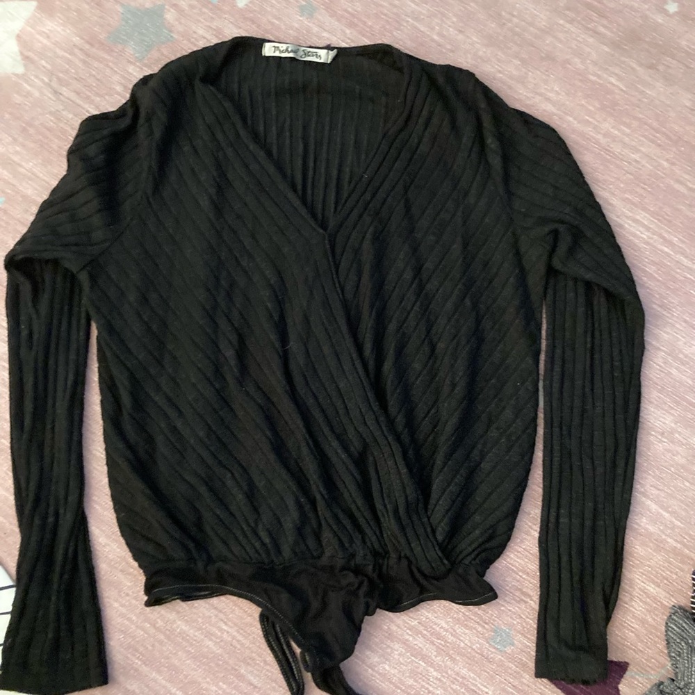 Michael stars ribbed black bodysuit